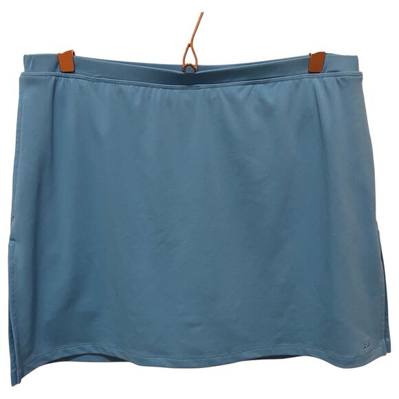 Izod COOL FX MEDIUM Baby Blue Athletic Skort Golf Tennis Knit Polyester Logo - Picture 2 of 10